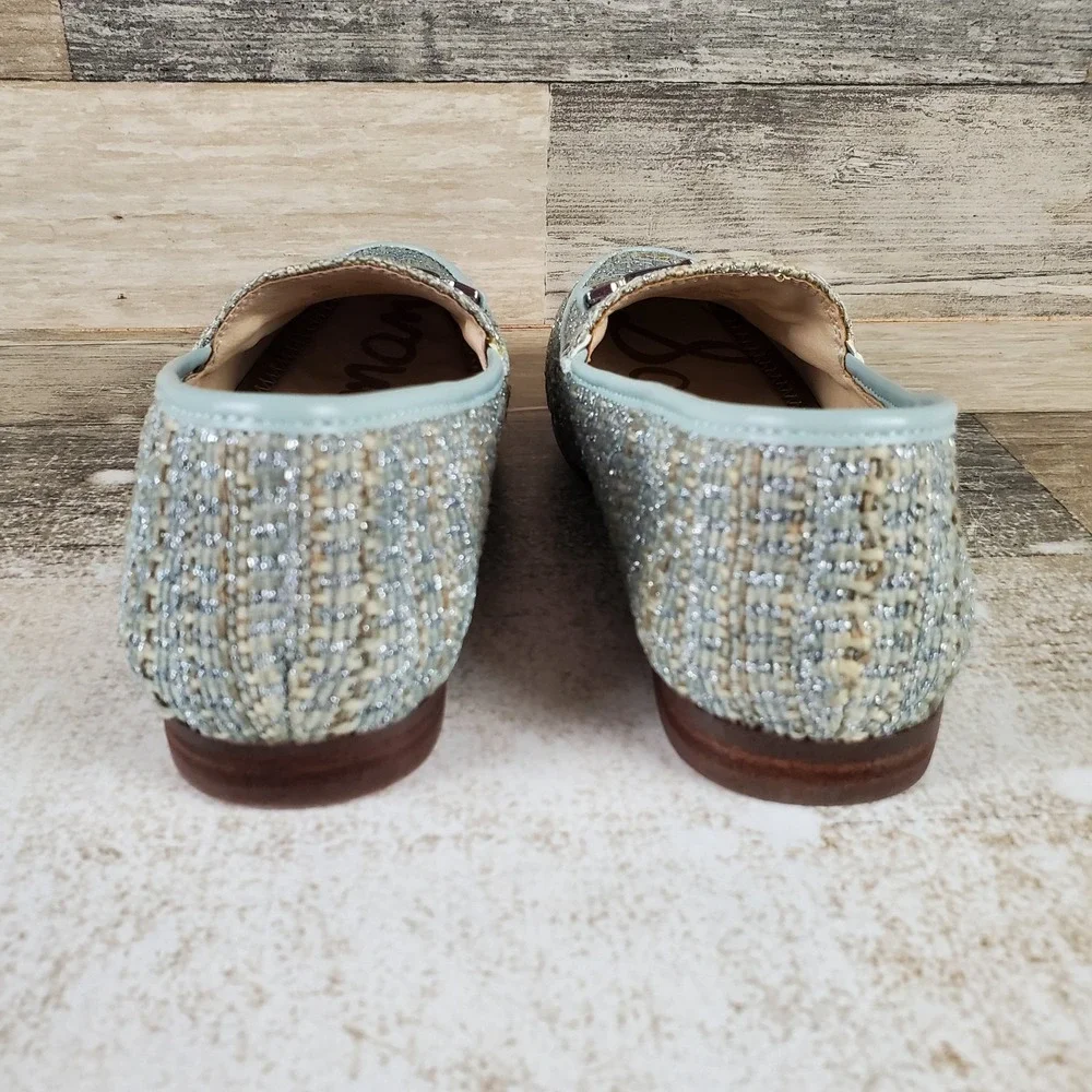 Sam Edelman Loraine Kids Loafer Sz 1 M Tide Blue Multi Comfort Slip On Round Toe